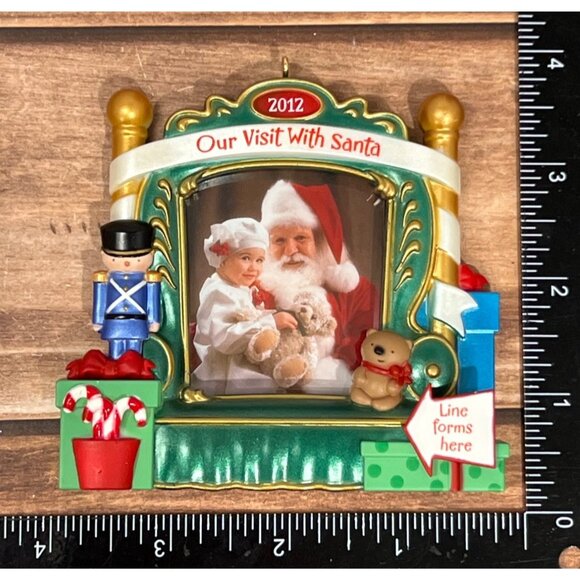 2012 HALLMARK ORNAMENT LPR3871 OUR VISIT WITH SANTA PICTURE BY TERRI STEIGER - Picture 6 of 8